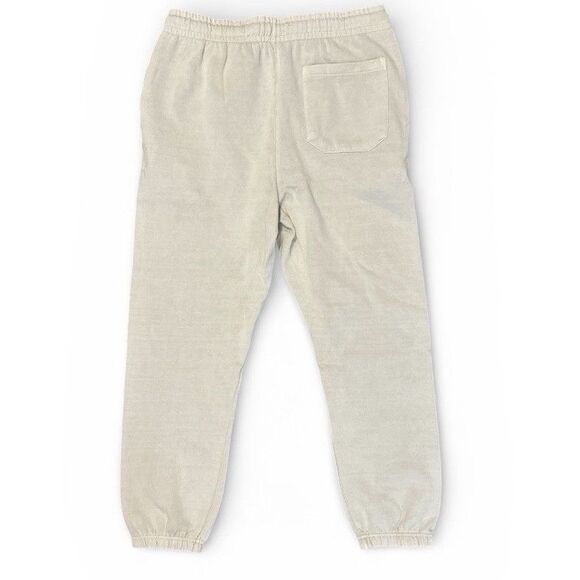 Bailey Sarian Sweatpants Sz Large Suspish Murder Mystery Cream Joggers Flames - Picture 2 of 7